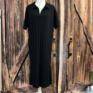 NWT H&M Black Midi Dress.